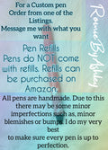 Custom glitter ink pen